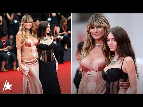 Heidi Klum & Daughter Leni Coordinate In Corset Gowns At Venice Film Festival