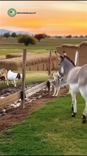 Donkey Kicks Wolf Into the Air — Unbelievable Farm Rescue