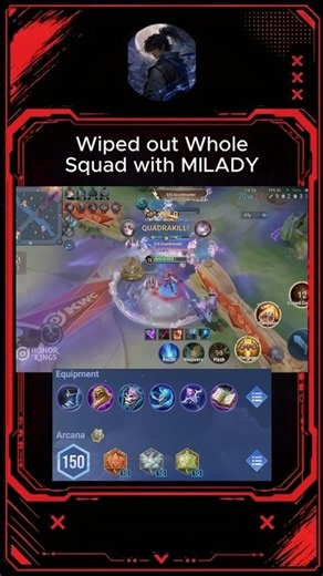 Wiped out Whole Squad | Best Build for MILADY Honor of Kings #honorofkings #hok #hokstudio