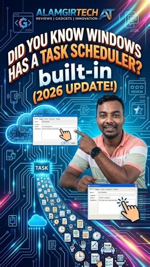 Did you know Windows has a built-in task Scheduler? #windowstips #windows #windowshello #consolelog