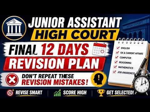 Junior Assistant High Court Revision Strategy