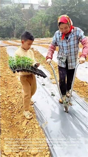 Family Farming: Planting Seedlings Together