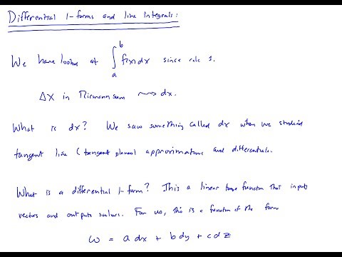 DF1- Differential 1-forms and line integrals