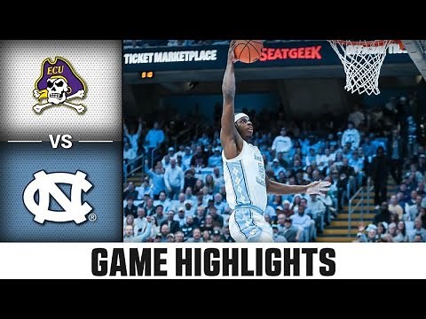 East Carolina vs. North Carolina Game Highlights | 2025-26 ACC Men's Basketball
