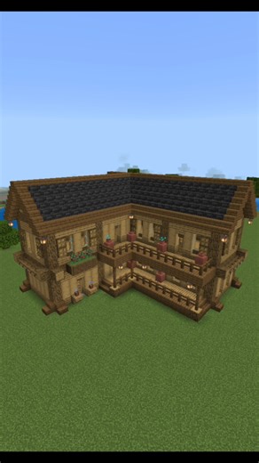 AESTHETIC L-Shaped Mansion | In Minecraft Tutorial Timelapse #minecraft #shorts #asmr