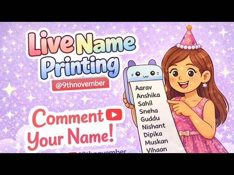 Live Name Printing 😍 | Comment Your Name Fast ✨