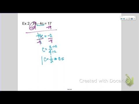 1.2 Part 2 Solving Multi Step Equations
