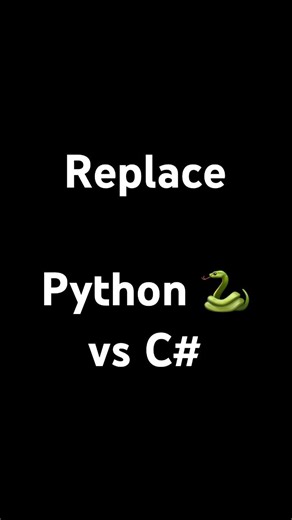 Replace - python vs c#