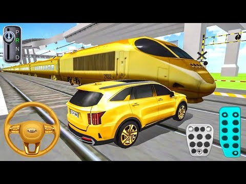 New Golden Kia Sorento vs Golden Bullet Train - 3D Driving Class 2026 - Driving Android GamePlay