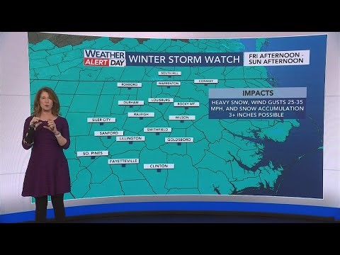 1/29/26 Noon Update: Winter storm watch goes in effect this weekend