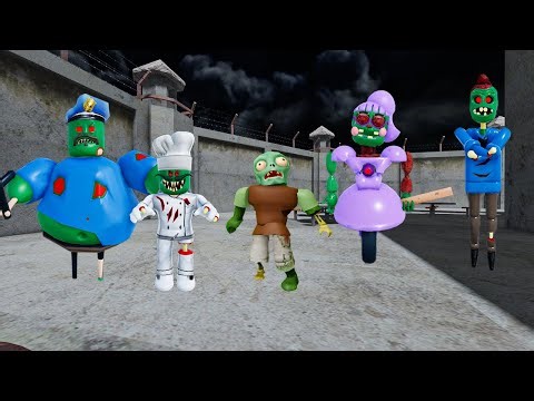 Zombie SPEED RUN #roblox Scary Obby in Papa Pizza, Siren Cop, Ani Tron