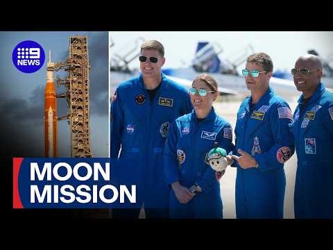 Astronauts prepare for historic mission to the moon | 9 News Australia