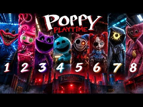 Poppy Playtime Chapters 1–8 in 30 Minutes | All Bosses & Endings (4K Movie)
