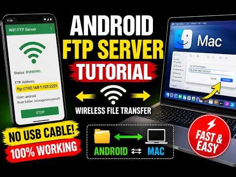 Android FTP Server Tutorial | Transfer Files Between Android & Mac