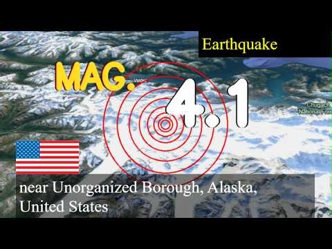 earthquake near Unorganized Borough, Alaska, United States live updates today : 4.1 magnitude earthq