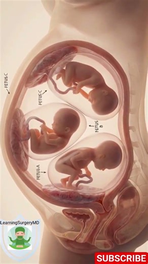 Incredible Footage of Triple Babies Moving in the Womb