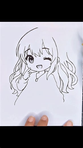 Draw cute anime girl chibi step by step #howtodraw #tutorial #anime