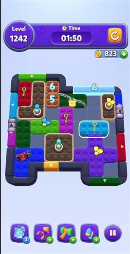 How to solve Level 1242 in Color Block Jam! 🧠 #shorts