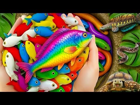 Catch colorful ornamental fish and cute animals: baby turtles, frogs, glassfish, guppies, koi, nemo.