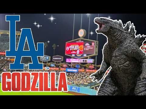 Godzilla Drone Show at Dodgers Stadium