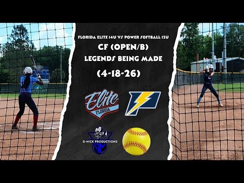 Florida Elite 14U vs Power Softball 12U Nixon | CF (Open/B) Legends Being Made #softball #softball