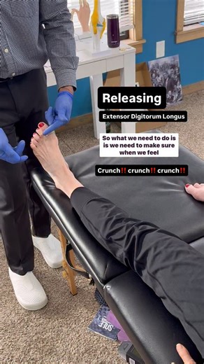 Releasing Foot extensors, years of stiffness. In this video, I’m explaining to my client how to release her extensor digitorum longus, to improve her plantar flexion. Her extensors were locked in constant extension, mechanically blocking plantar flexion and normal foot function.⬇️ The restrictions weren’t flexibility related — they were connected to adhesions and scar tissue locking the joints and nerve signals. By using Corrective Movement Therapy™’s Tumbler Method™, the extensors are released 