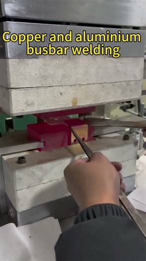 Copper and Aluminium Busbar Welding Done by HAIFEI Diffusion Welder #weldingmachine #busbarwelding