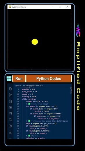 115: Flappy Bird Flying Control | Python Pygame Programming #coding