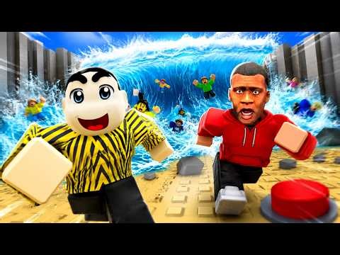 Franklin and Shinchan Survived Tsunami & Saved ROBLOX Tsunami For Destruction
