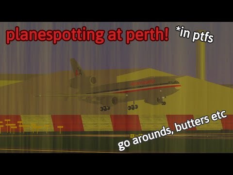 PTFS planespotting! | stormy weather & go-arounds! | roblox PTFS