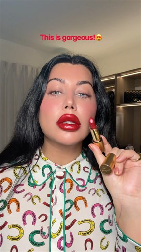 ❤️✨NEW Lisa Eldridge Mimetic Pearl Lip Colour in Ruby | Try-On. #lisaeldridgemakeup #holidaymakeup