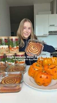 High-protein Meal Prep for Fall🤎 #mealprep #highprotein #easymeals