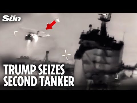 Dramatic moment US seize ANOTHER dark fleet tanker with pre dawn raid on Caribbean vessel