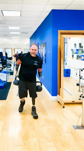 The grind never stops 🦾 Larry, a trilateral amputee, is all in—putting his new prosthetics to work, carrying weight in both arms and walking strong 💥 #adaptivelife #prostheticarms #limbdifference | A Step Ahead Prosthetics