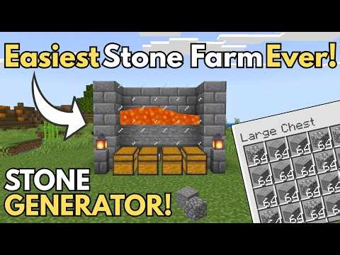 🪨 Minecraft Infinite Cobblestone Farm Tutorial (Java + Bedrock) ⚡ Super Simple Build