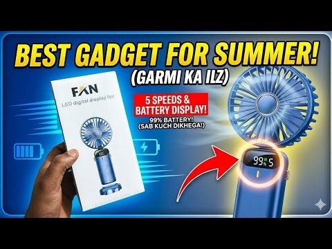 LED Digital Display Fan 😱 Smart Fan with Temperature Display!