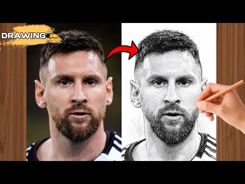 MHow to draw Lionel Messi🤔