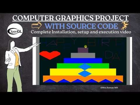 Birthday Cake | OpenGL Project | Computer Graphics Project | With Source Code and Sample Report