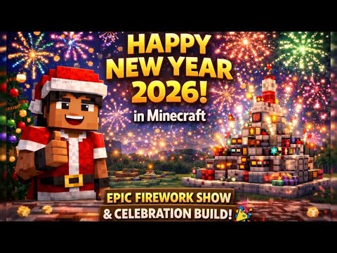 Minecraft Happy New Year 2026 🎉 | Massive Firework Show + Celebration Build Guide! 🎇