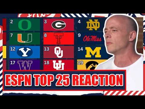 ESPN Releases Preseason Top 25 Rankings - Josh Pate REACTION
