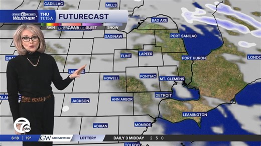 A cold wind and snow showers will ring in the New Year. Here is your Wednesday morning forecast: | WXYZ-TV Channel 7