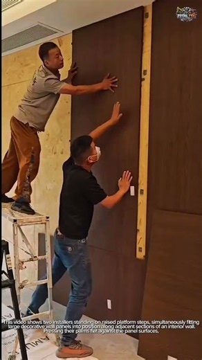 Installing Large Stone and Wood-Grain Wall Panels Using Step Platforms