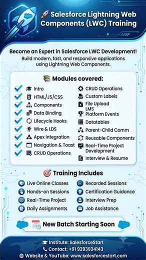 🔥 Salesforce LWC Training | Lightning Web Components Complete Course | Live Project Salesforce start