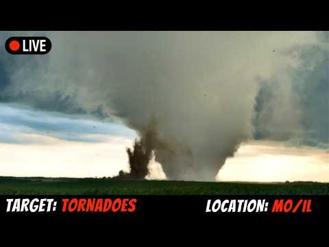 🔴LIVE TORNADO WARNING NEAR ST.LOUIS - LIVE STORM CHASERS