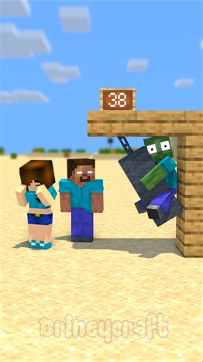 Herobrine Vs Strong Steve, High Level Punch Machine - Minecraft Animation