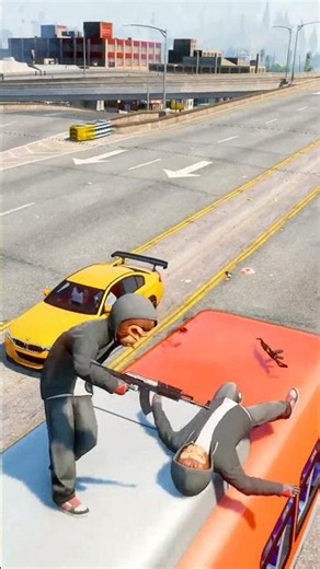 GTA 5: Franklin's Bus Got Hijacked by Masked Gang! Michael's BMW Entry Changed Everything! 😱 #shorts