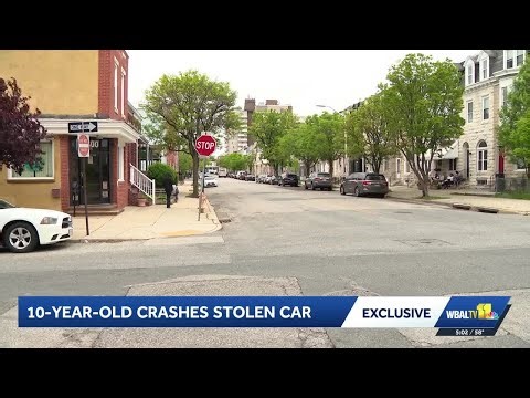 Officials: 10-year-old arrested after crashing stolen car