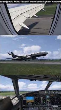 Boeing 737 MAX Takeoff from Birmingham Airport | Runway 33 | Microsoft Flight Simulator 2024