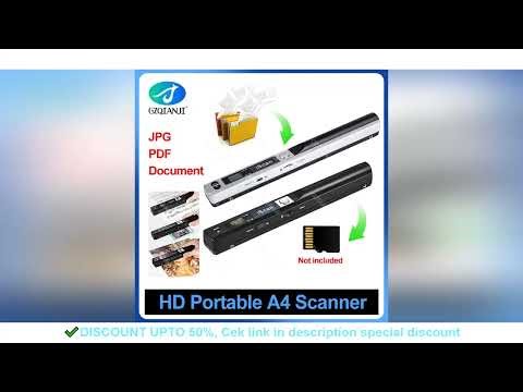 900DPI iScan01 Portable A4 Document Reader Scanner For Contract Books Office Business Handheld