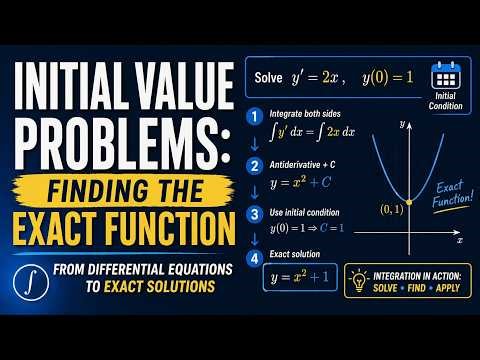 Initial Value Problems: Finding the Exact Function